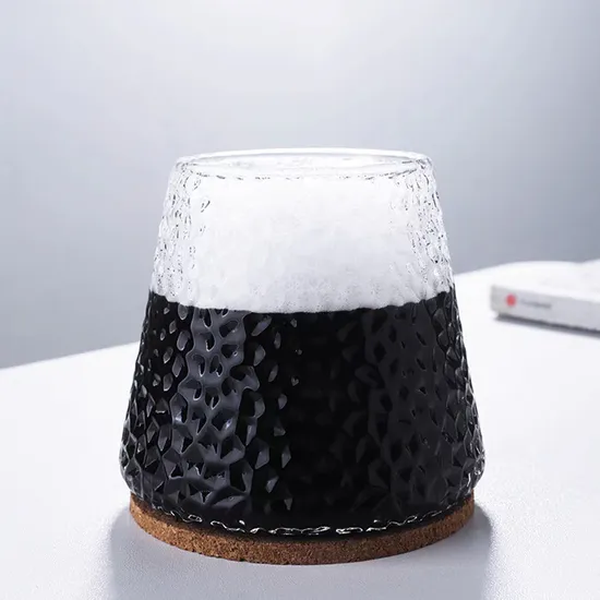 Tazas de café claras de cristal únicas del agua del batido de 450ml 16oz de la venta caliente con la tapa de la bóveda y la paja